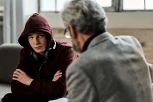 Teen boy in an adolescent co-occurring disorder treatment program